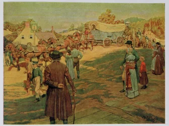 Poeder naar Perry brengen bij Lake Erie, 1911